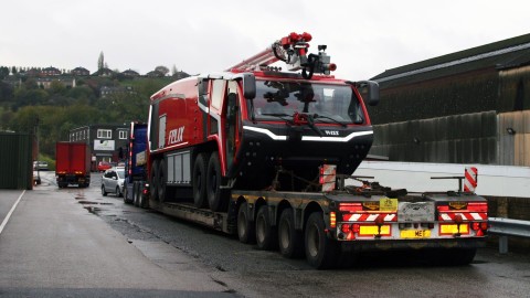 Container Stacker and Airport Fire Truck